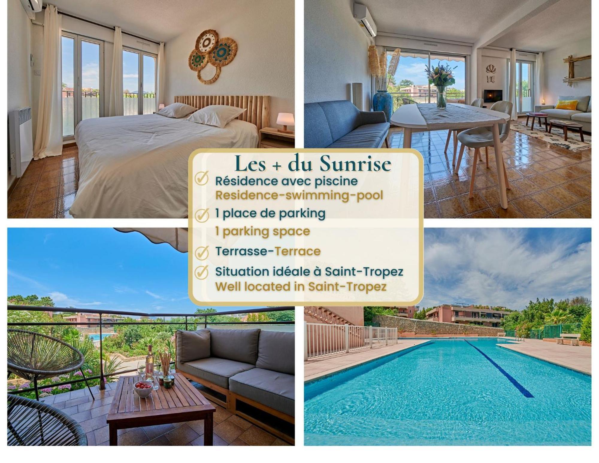 Sunrise -Swimming-Pool-Saint-Tropez Center-Parking Appartement Buitenkant foto